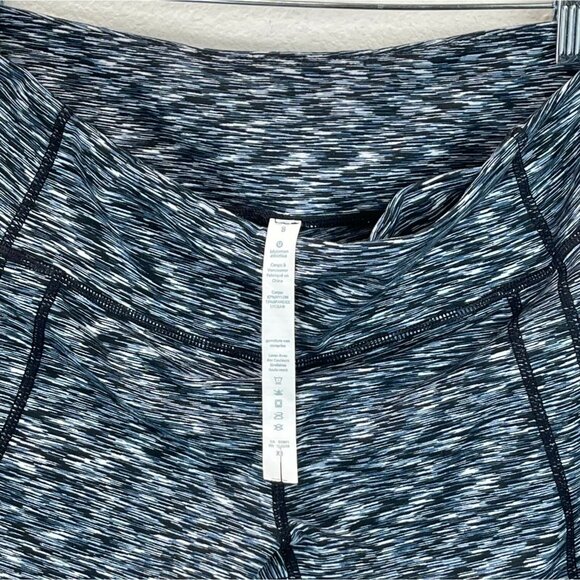 Lululemon Leggings Women's Size 8 Drop It Like It's Hot Cropped Low Rise Blue - Picture 7 of 7